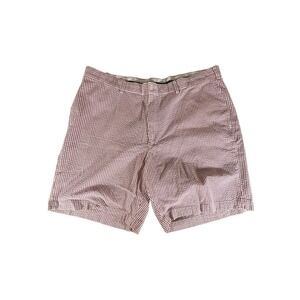 Brooks Brothers Shorts Adult Size 42 Pink White Striped Seersucker Chino Mens